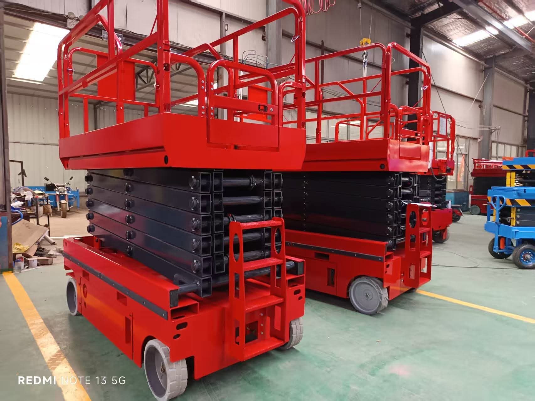 سيزر لفت للإيجار الرياض | 10 متر 12 متر 14 متر 18 متر | Electric Scissor Lift - الخرج - الدلم